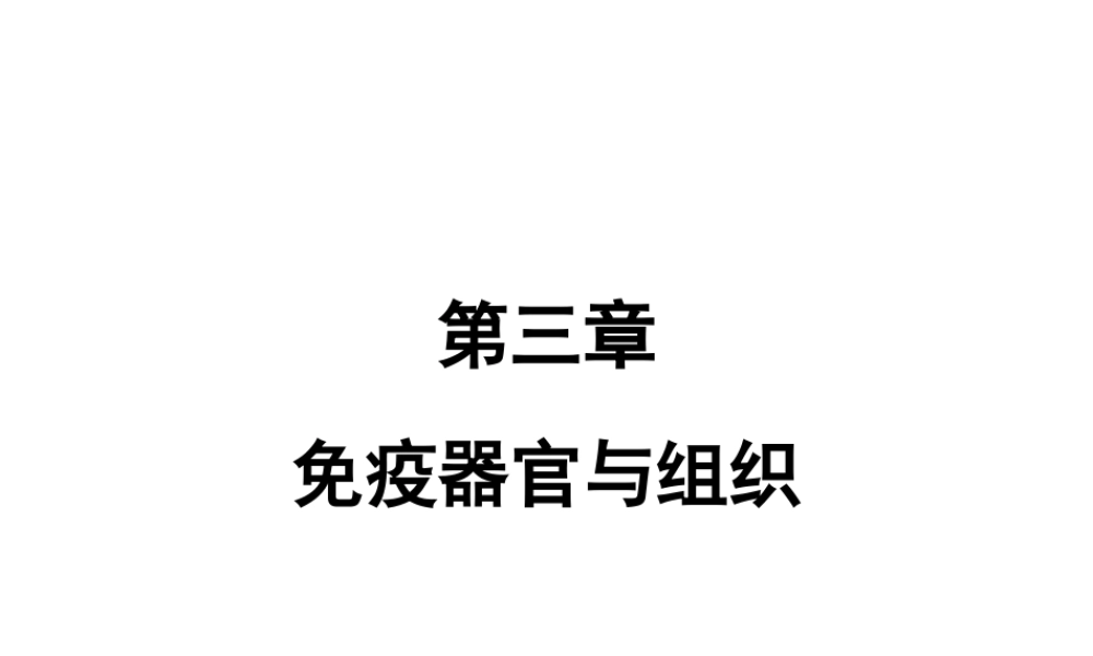 第三章 免疫器官与组织.ppt