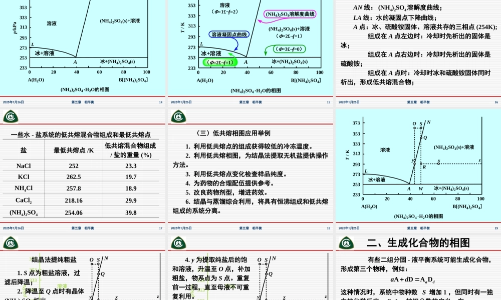 第五章相平衡（五节～六节）.ppt
