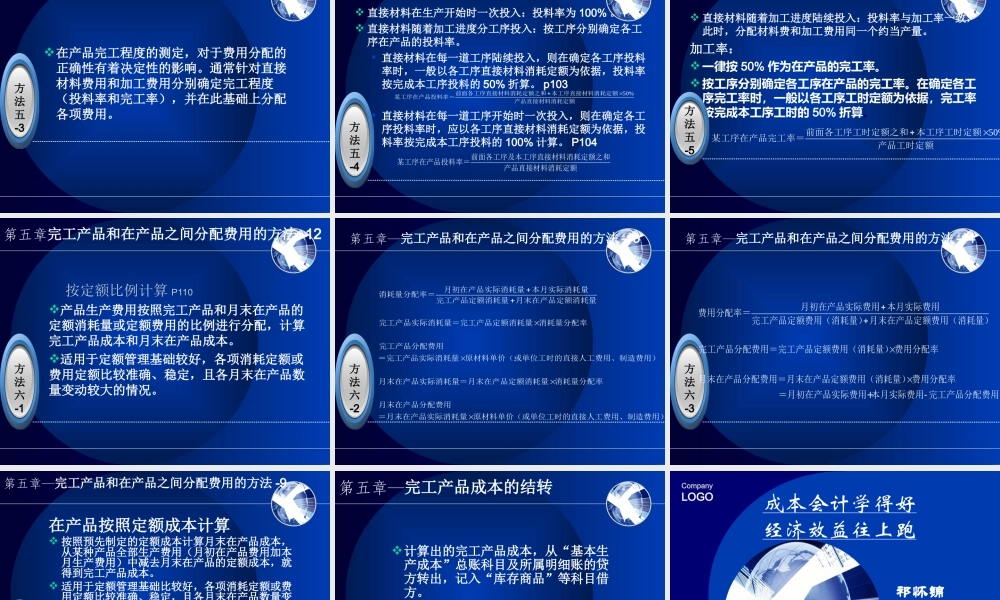 第五章 费用在在产品与产成品分配.ppt