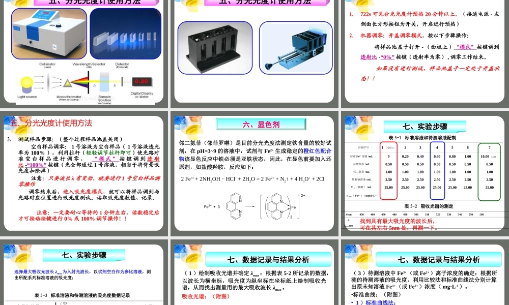 复件 l邻二氮菲722s李.ppt