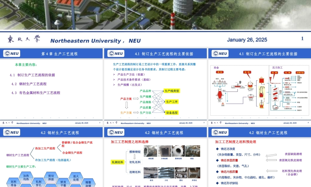 金属压力加工车间设计04 生产工艺流程.pptx