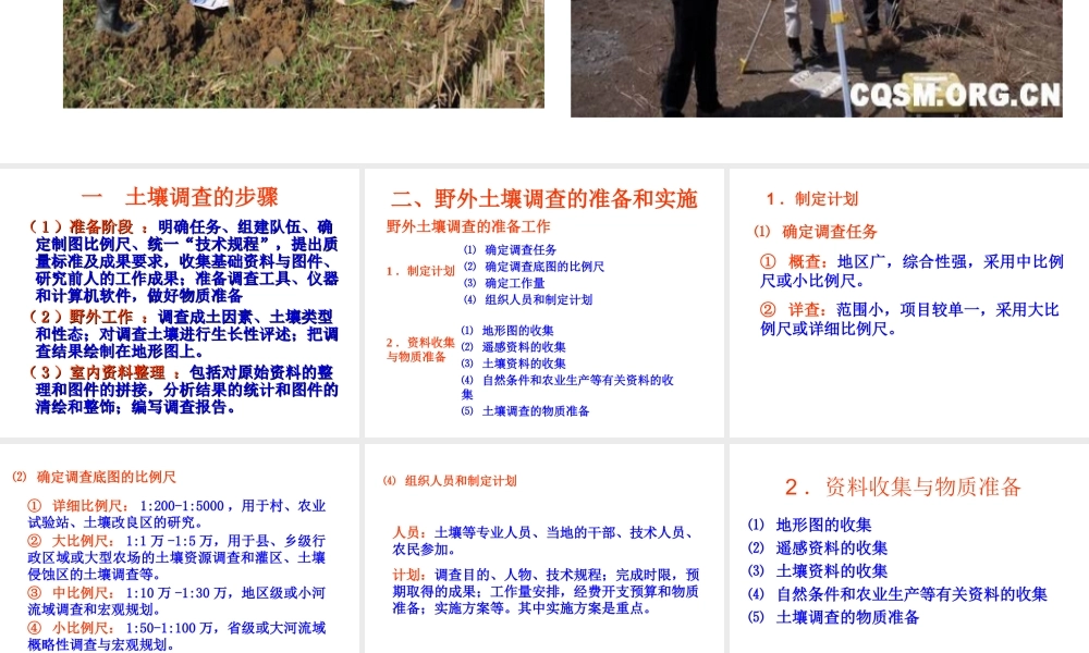 李成亮10第十章土壤调查.ppt