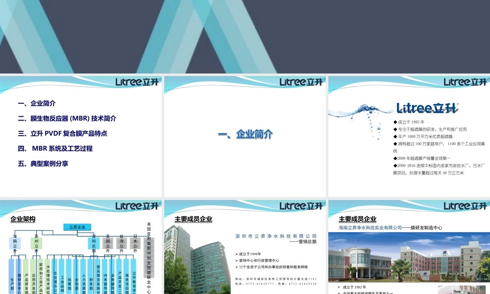 立升PVDF复合膜在工业废水MBR系统中的应用.ppt