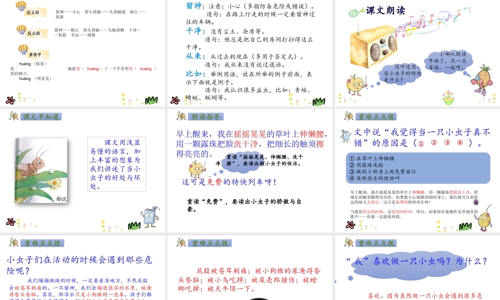 人教版-二下-11《我是一只小虫子》.pptx