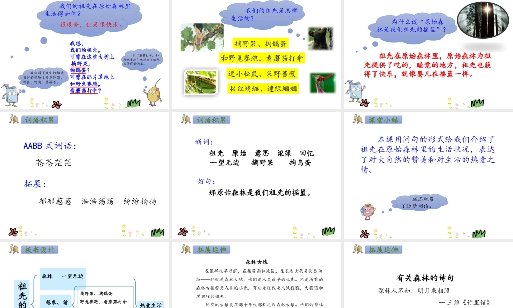 人教版-二下-23.祖先的摇篮.pptx