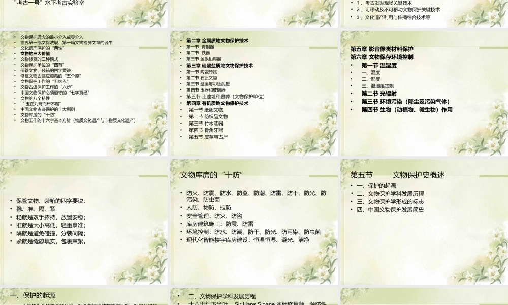 文物保护学概论2014（三）.ppt