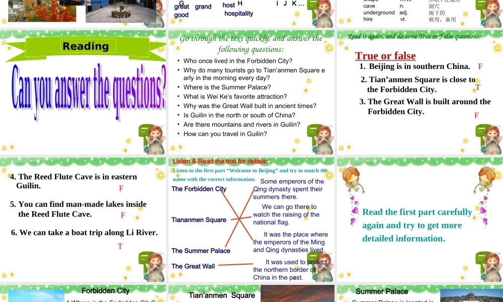 9B Unit3 Reading Welcome to Beijing课件.ppt