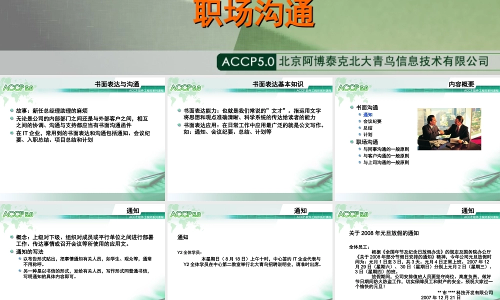 Chapter2_入职培训系列之一：职场沟通V1.0.ppt