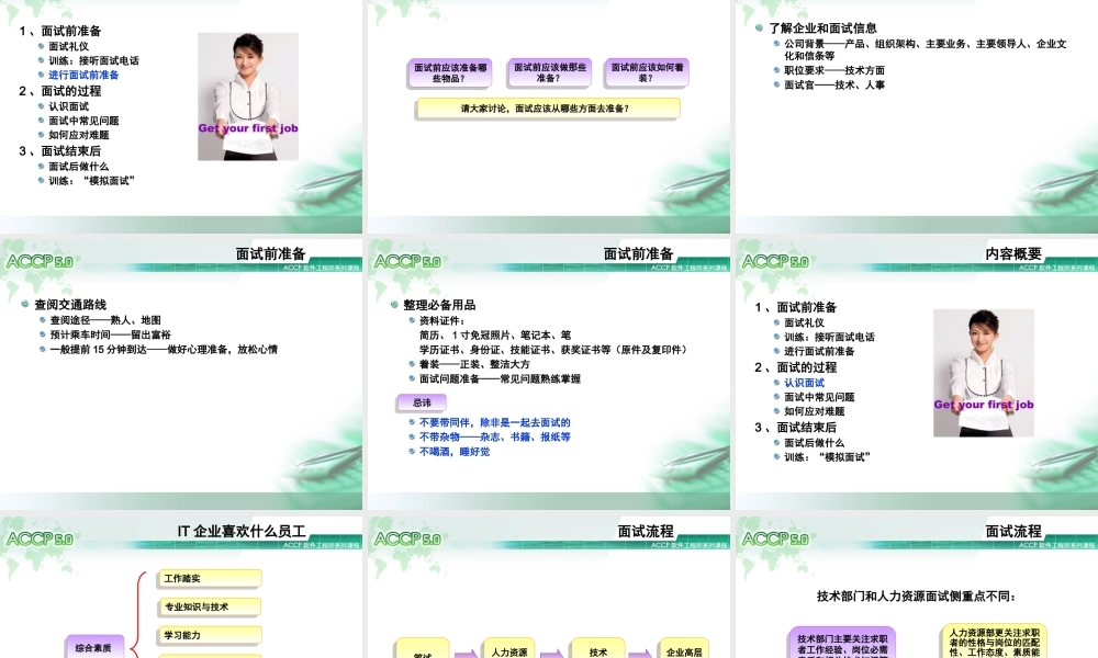 Chapter7_求职面试系列之三：面试技巧V1.0.ppt