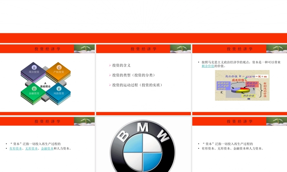 投资经济学1（导论）.ppt