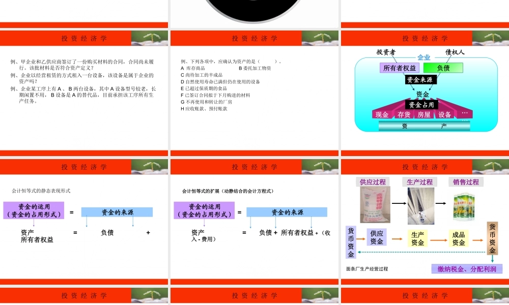 投资经济学1（导论）.ppt