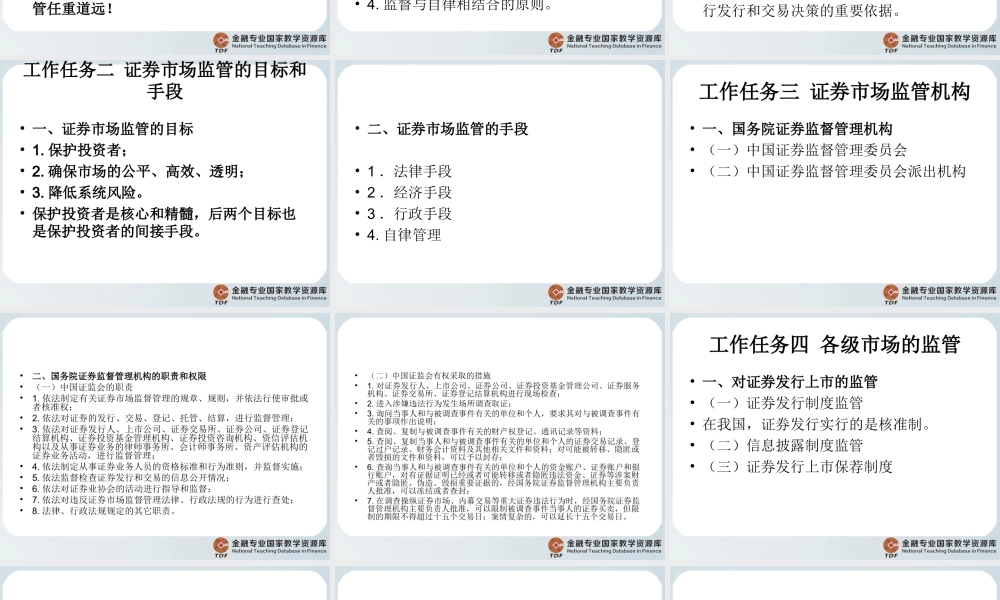 项目十三证券市场监管与自律.ppt