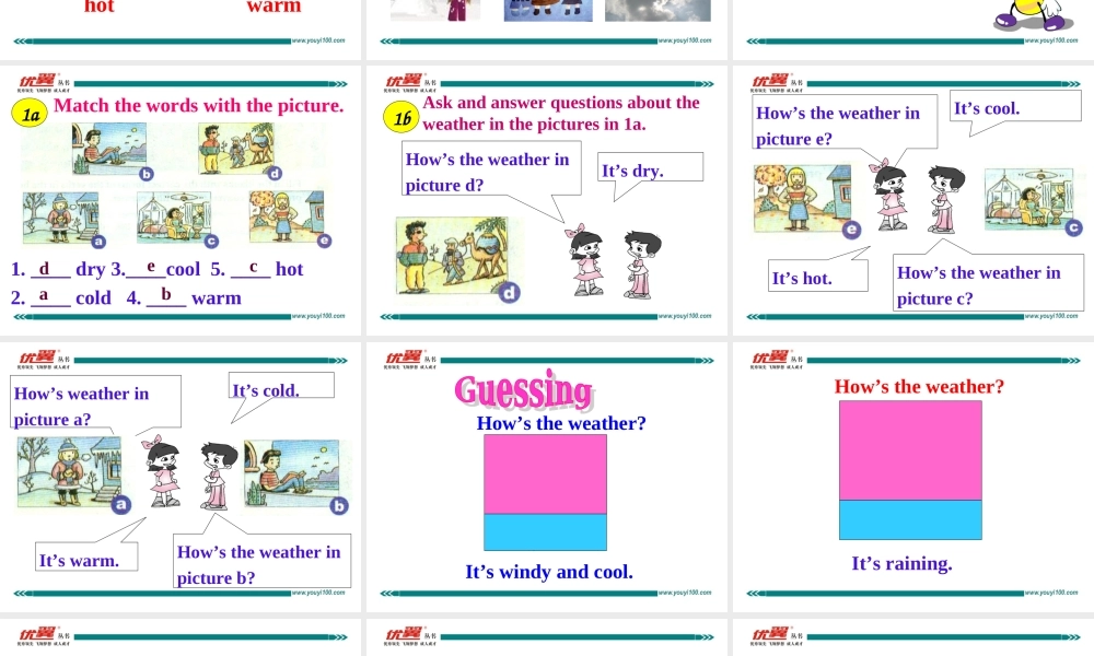 学练优七英下Unit 7 Section B 第一课时.ppt