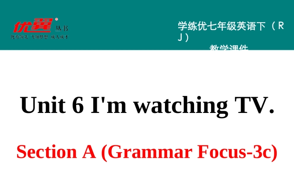 学练优七英下Unit 6 Section A 第二课时.ppt