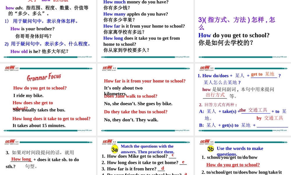 学练优七英下Unit 3 Section A 第二课时.ppt