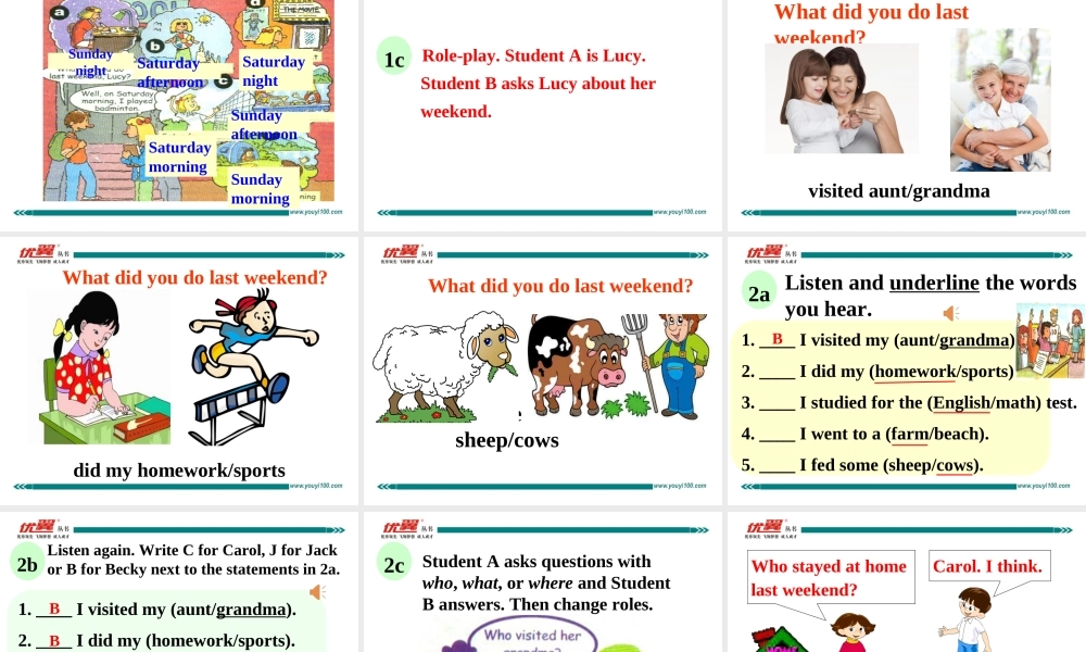 学练优七英下Unit 12 Section A 第一课时.ppt