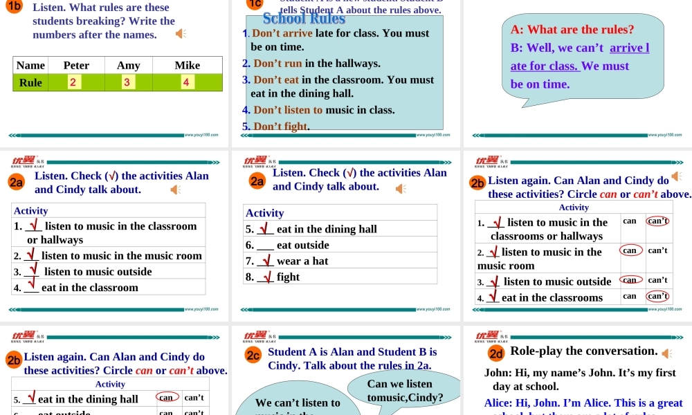 学练优七英下Unit 4 Section A 第一课时.ppt
