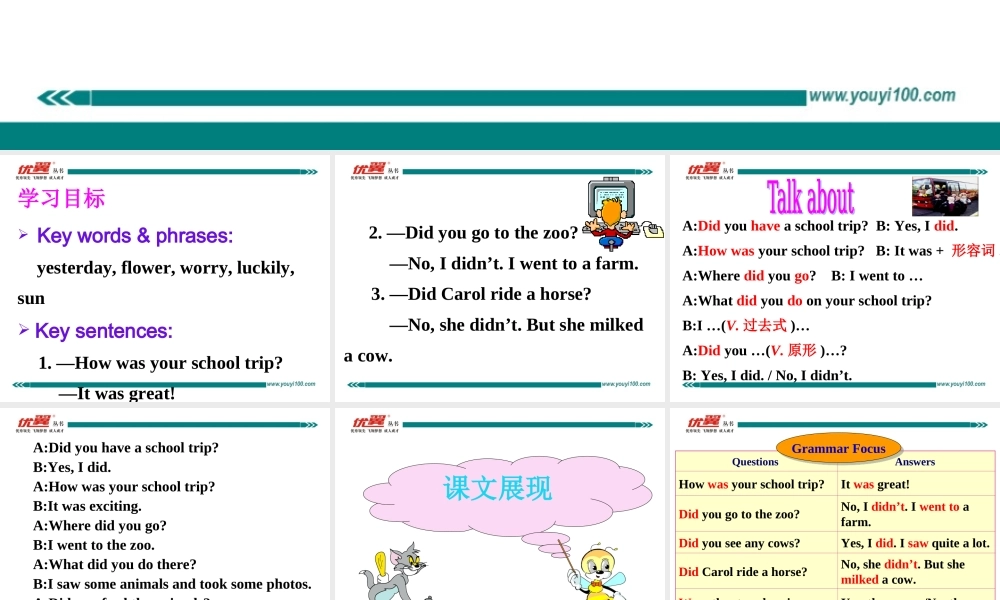 学练优七英下Unit 11 Section A 第二课时.ppt