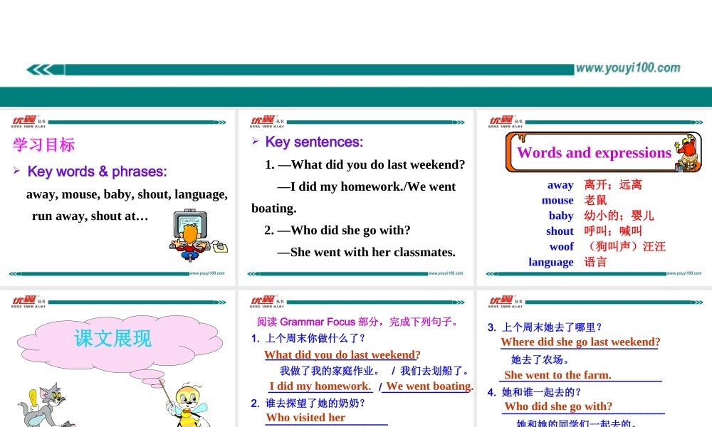 学练优七英下Unit 12 Section A 第二课时.ppt