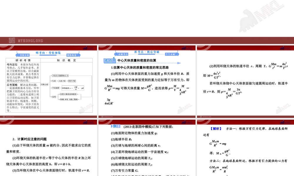 知识点14 万有引力与航天.ppt