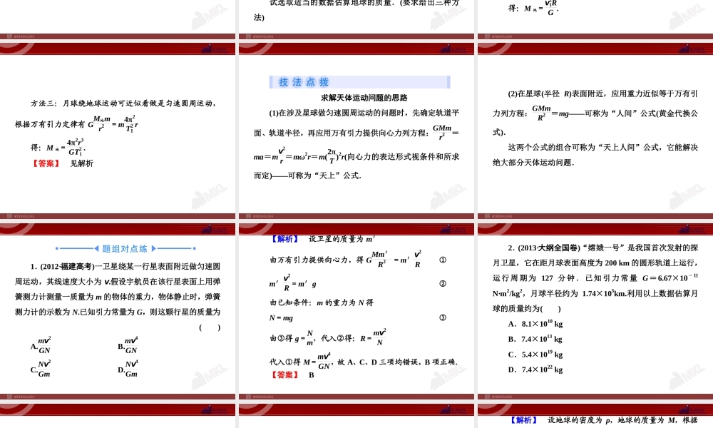 知识点14 万有引力与航天.ppt