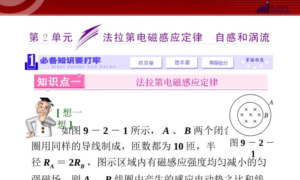 9.2法拉第电磁感应定律 自感和涡流.ppt