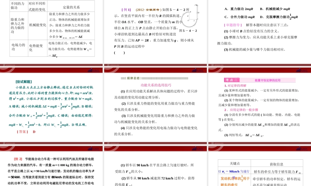 5.4功能关系 能量守恒定律.ppt