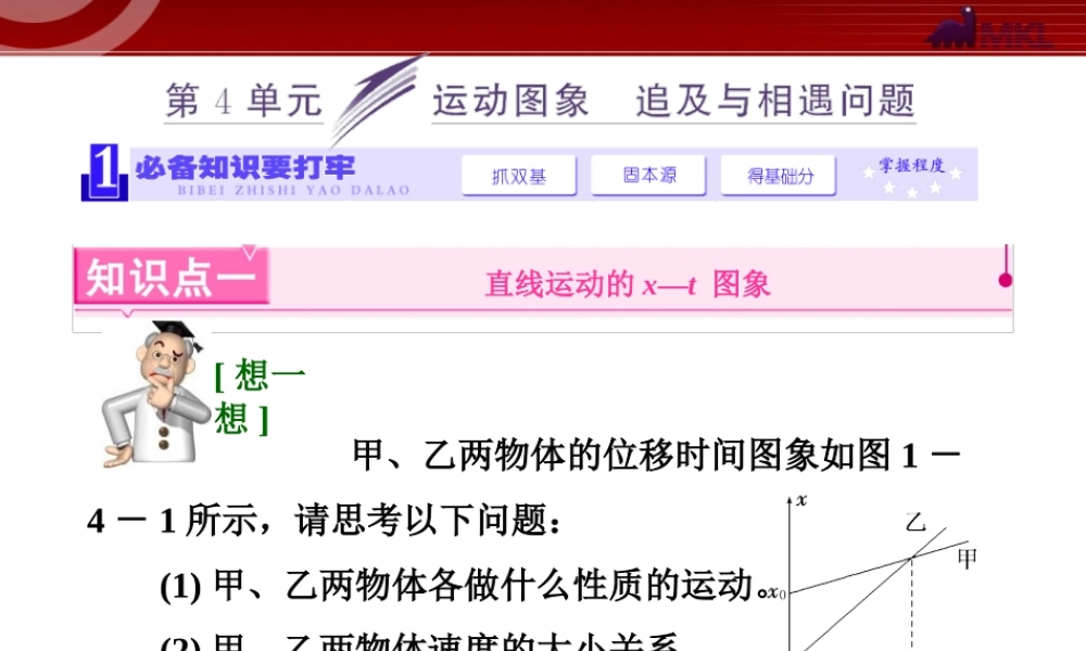 1.4运动图像追及与相遇问题.ppt