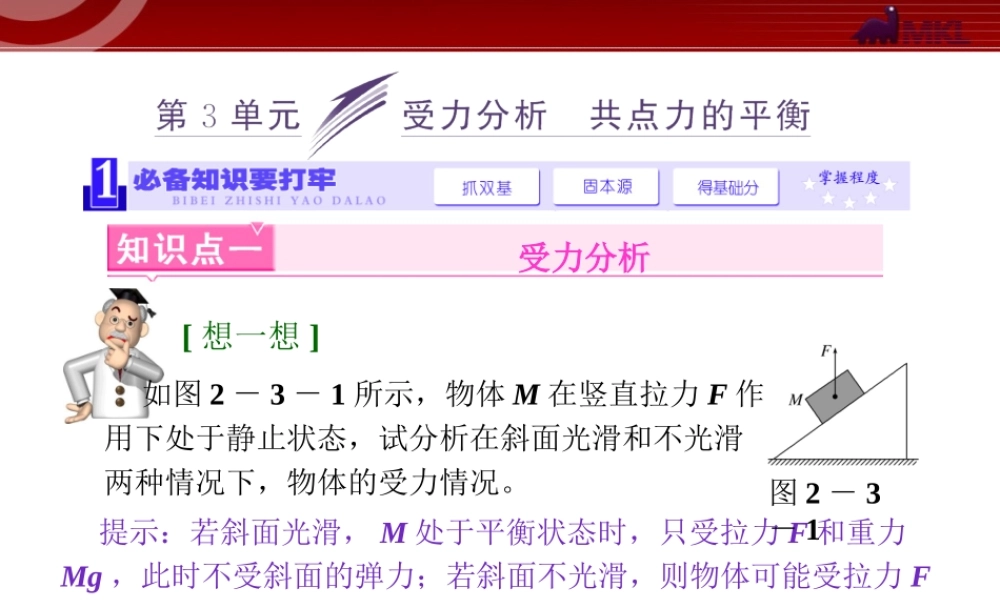 2.3受力分析 共点力的平衡.ppt