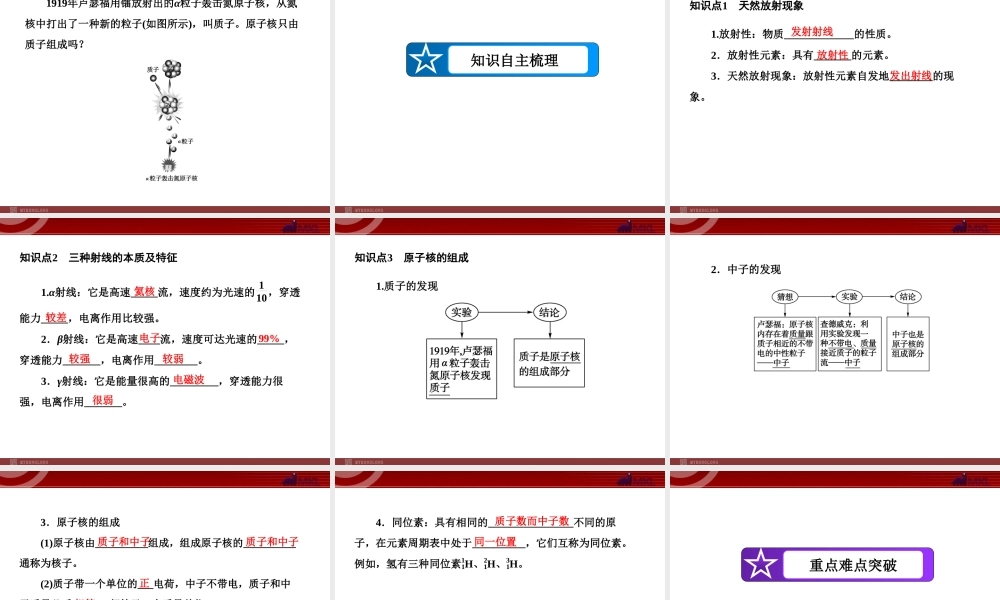 19-1原子核的组成.ppt