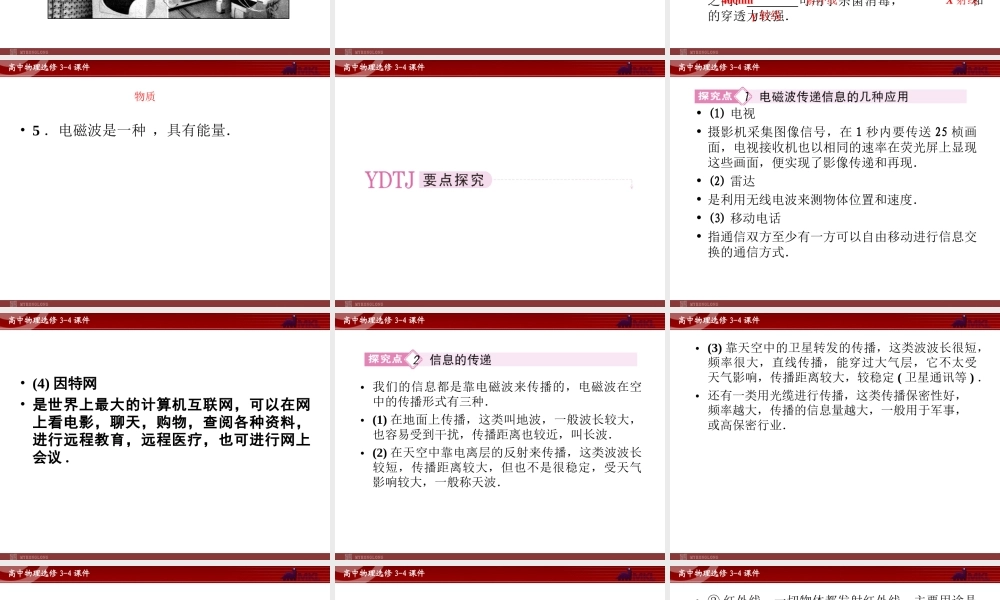 高中物理 第14章 第4节电磁波与信息化社会课件 新人教版选修3-4.ppt