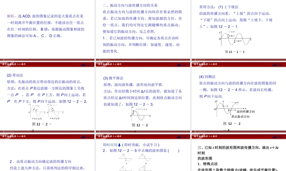 高中物理 第12章 第2节波的图象课件 新人教版选修3-4.ppt