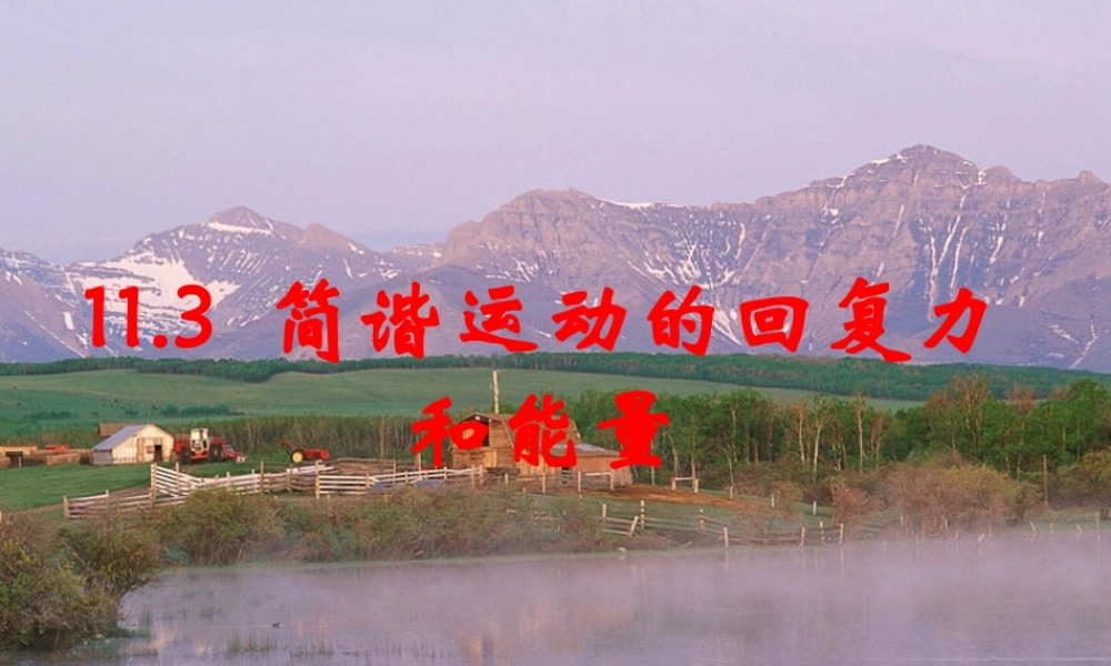 11.3 简谐运动的回复力和能量.ppt