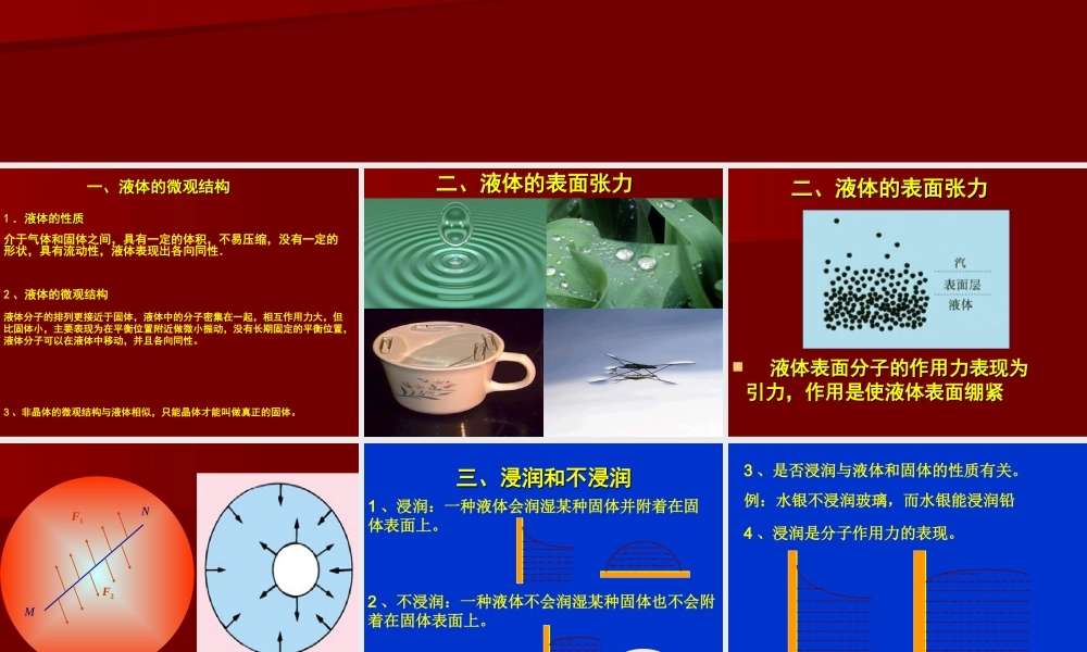 9.2 液体 （人教版选修3-3）.ppt