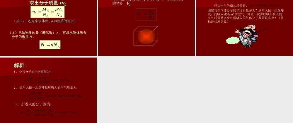 7.1 物体是由大量分子组成的 （新人教版选修3-3）.ppt