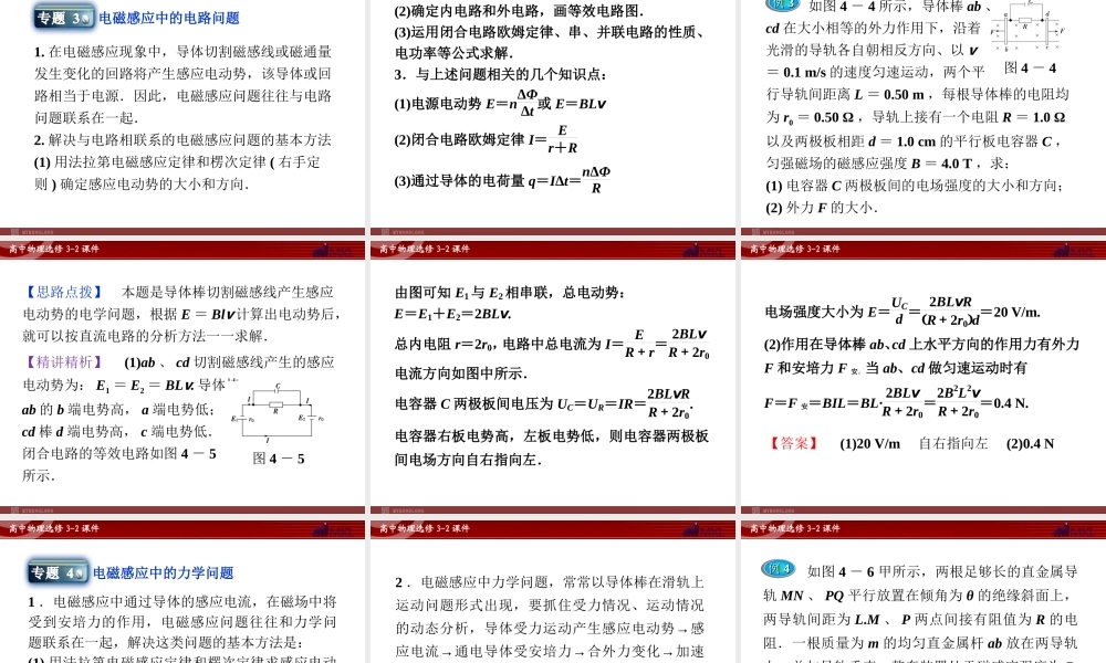 人教版物理选修3-2 第4章本章优化总结.ppt