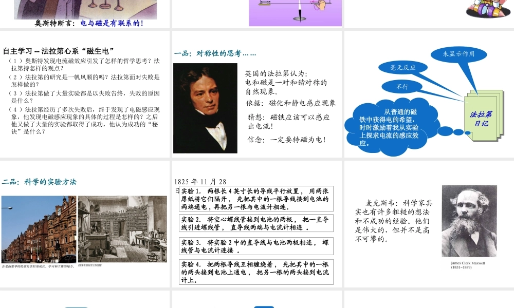 4-1《划时代的发现》课件 （新人教版选修3-2）.ppt