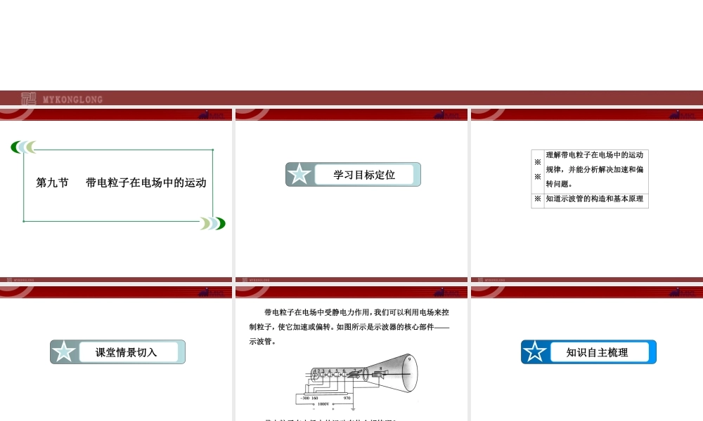 1-9带电粒子在电场中的运动.ppt
