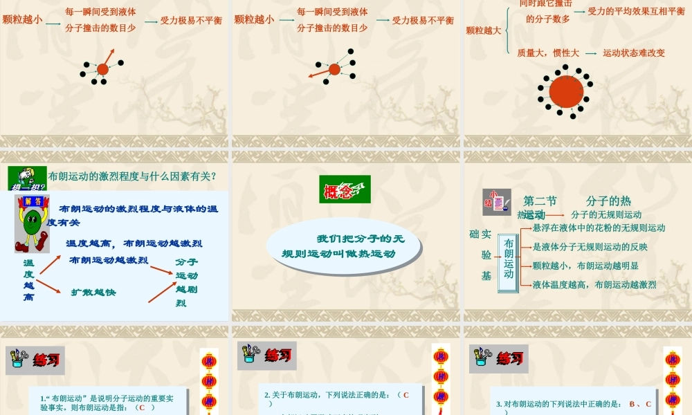 高中物理新课标版人教版选修1-2精品课件：1.1《分子及其热运动》PPT课件（共26页）.ppt