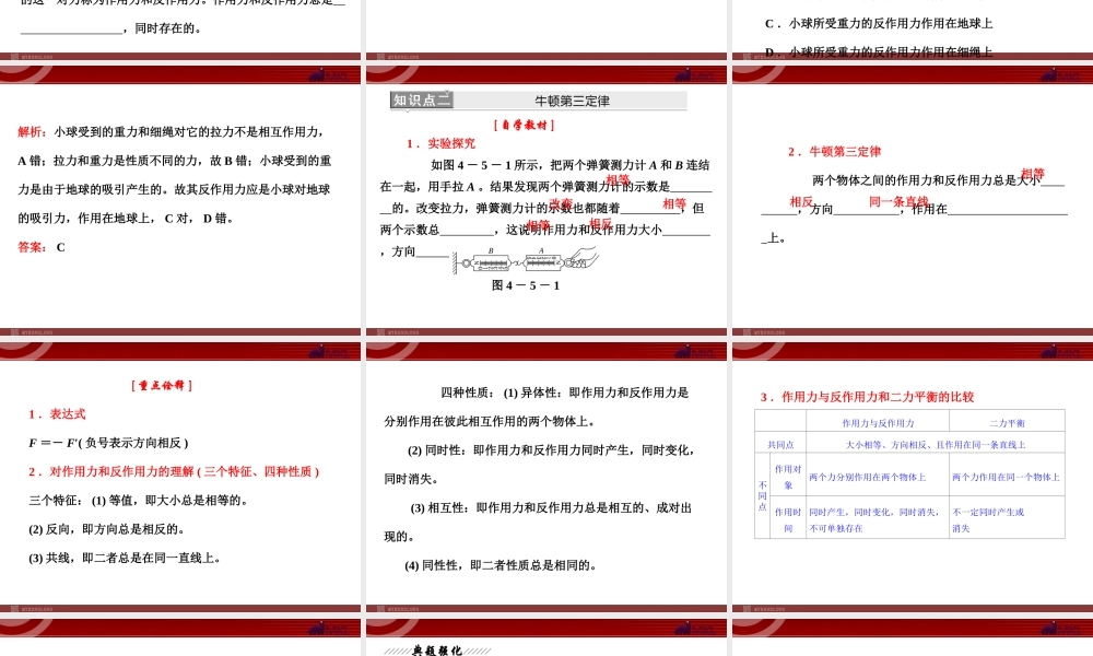 第4章 第5节 牛顿第三定律.ppt