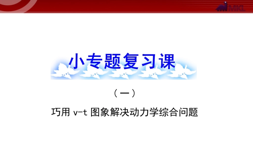 2013年人教版高中物理一轮复习课件：小专题复习课(1).ppt