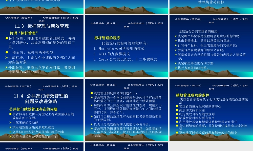 第11章公共服务的绩效管理.ppt