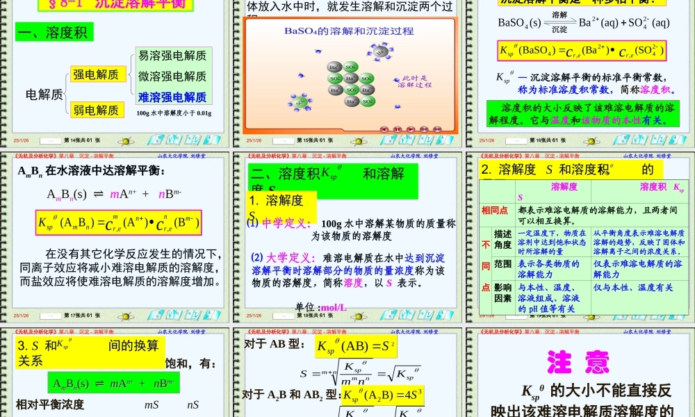 第八章 沉淀-溶解平衡.ppt