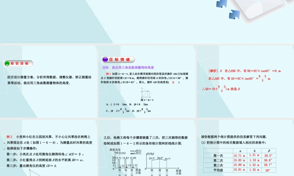 1.6 利用三角函数测高.ppt