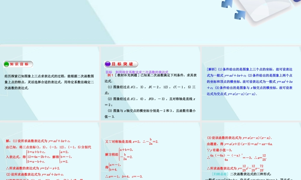 2.3 确定二次函数的表达式（2）.ppt