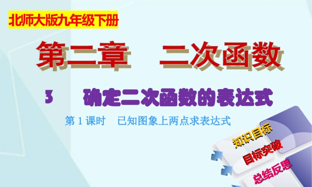 2.3 确定二次函数的表达式（1）.ppt