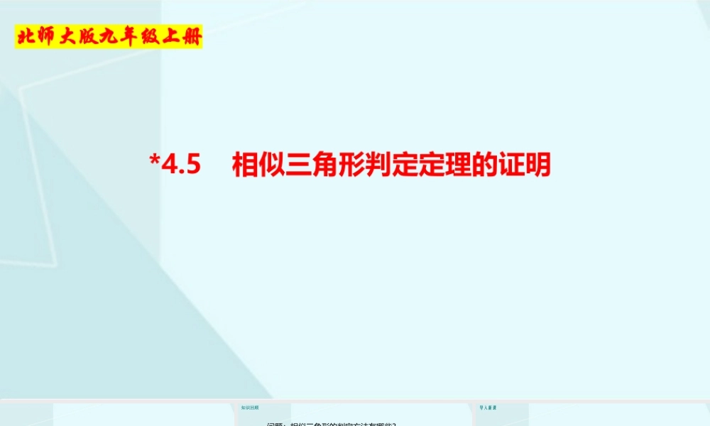 4.5 相似三角形判定定理的证明.pptx
