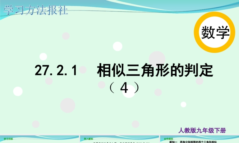 27.2.1 相似三角形的判定（4）.ppt