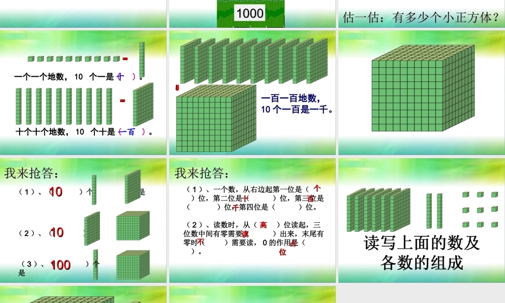 【课件】《认识千以内的数》.ppt