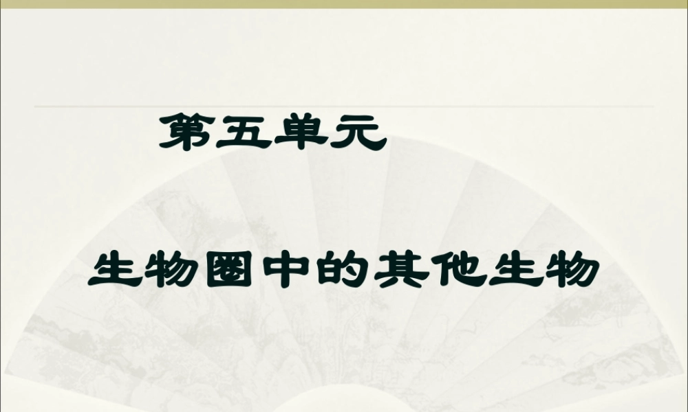 01第五单元 生物圈中的其他生物.ppt